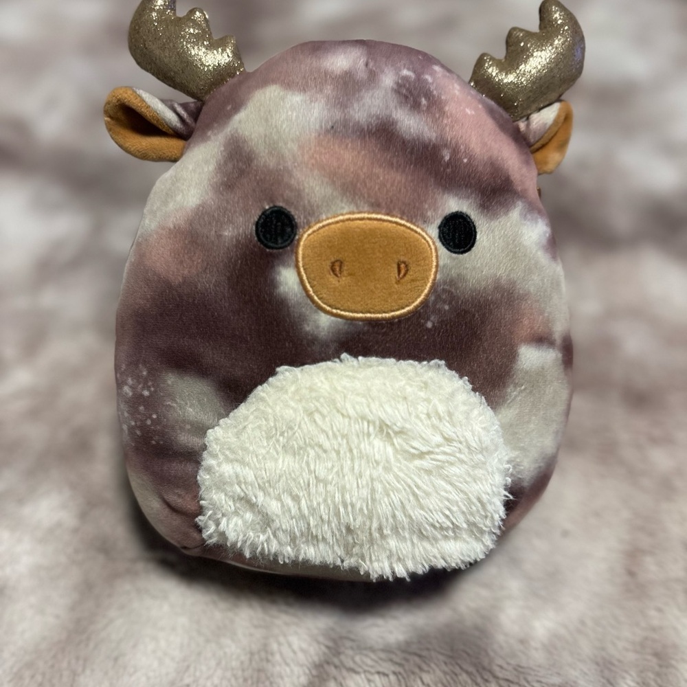 Squishmallows Reindeer Plush - Brown and Gold